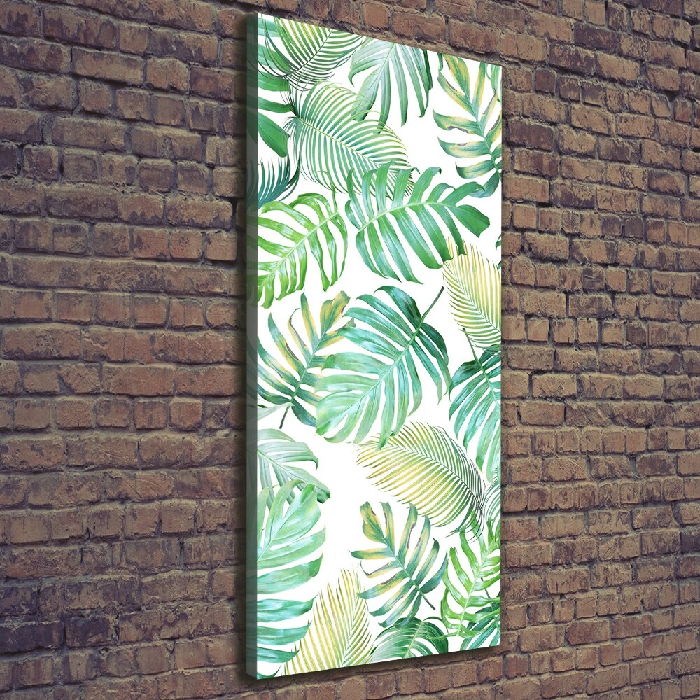 Canvas wall art Tropical leaves