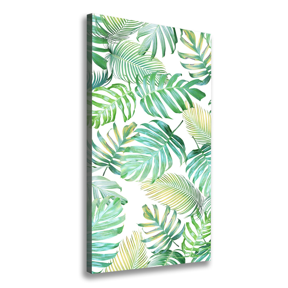 Canvas wall art Tropical leaves