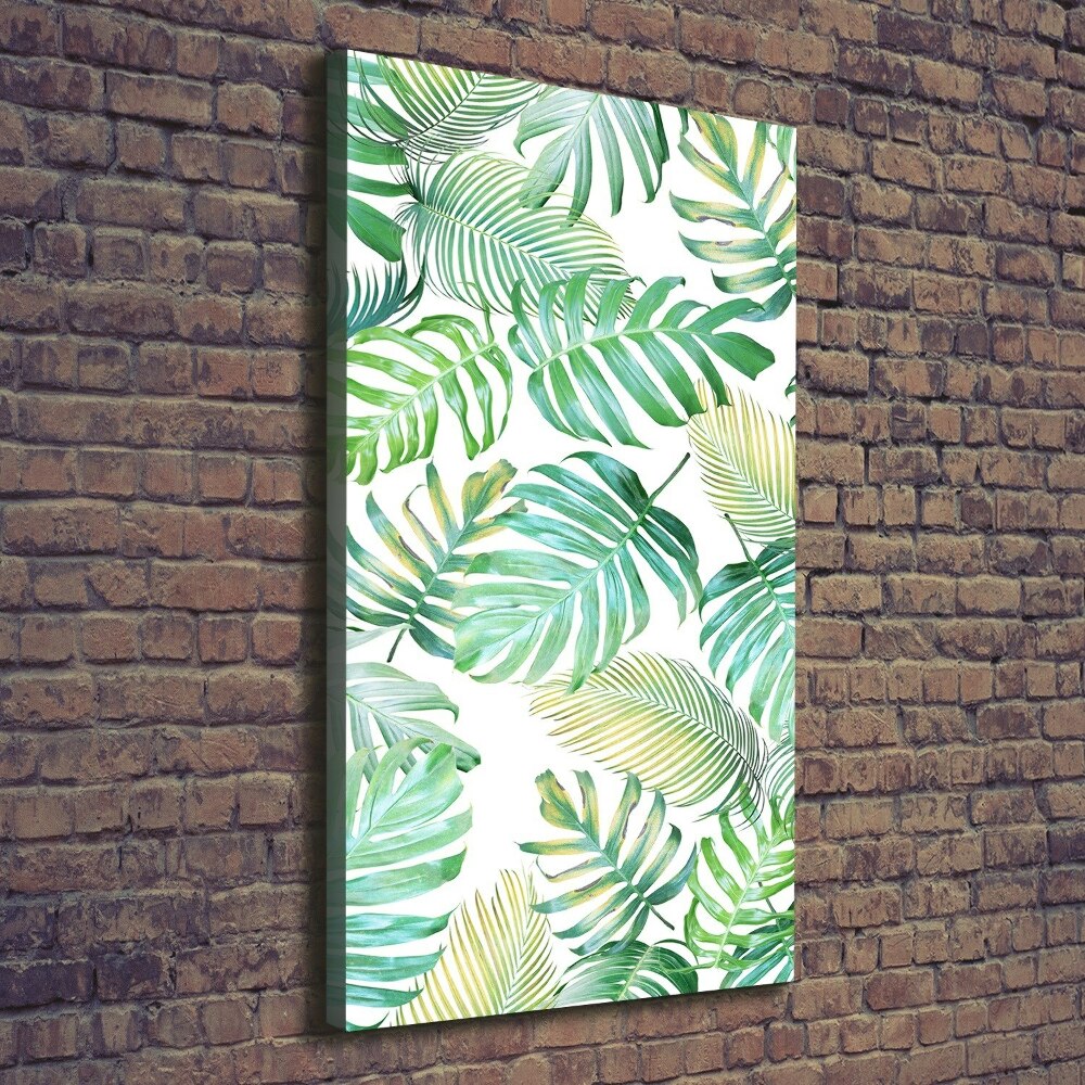 Canvas wall art Tropical leaves