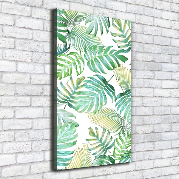 Canvas wall art Tropical leaves