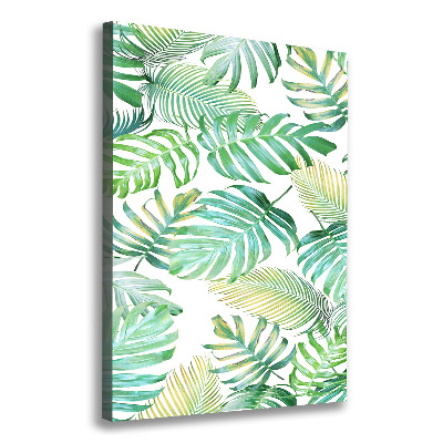 Canvas wall art Tropical leaves