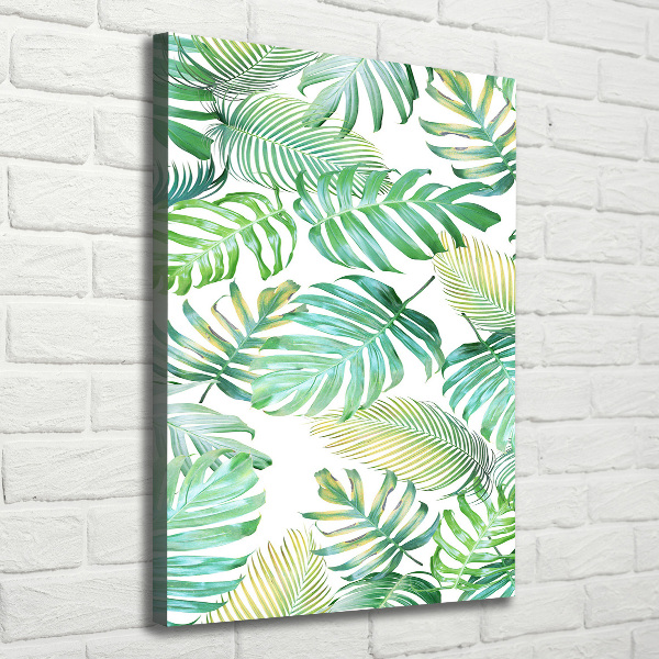 Canvas wall art Tropical leaves