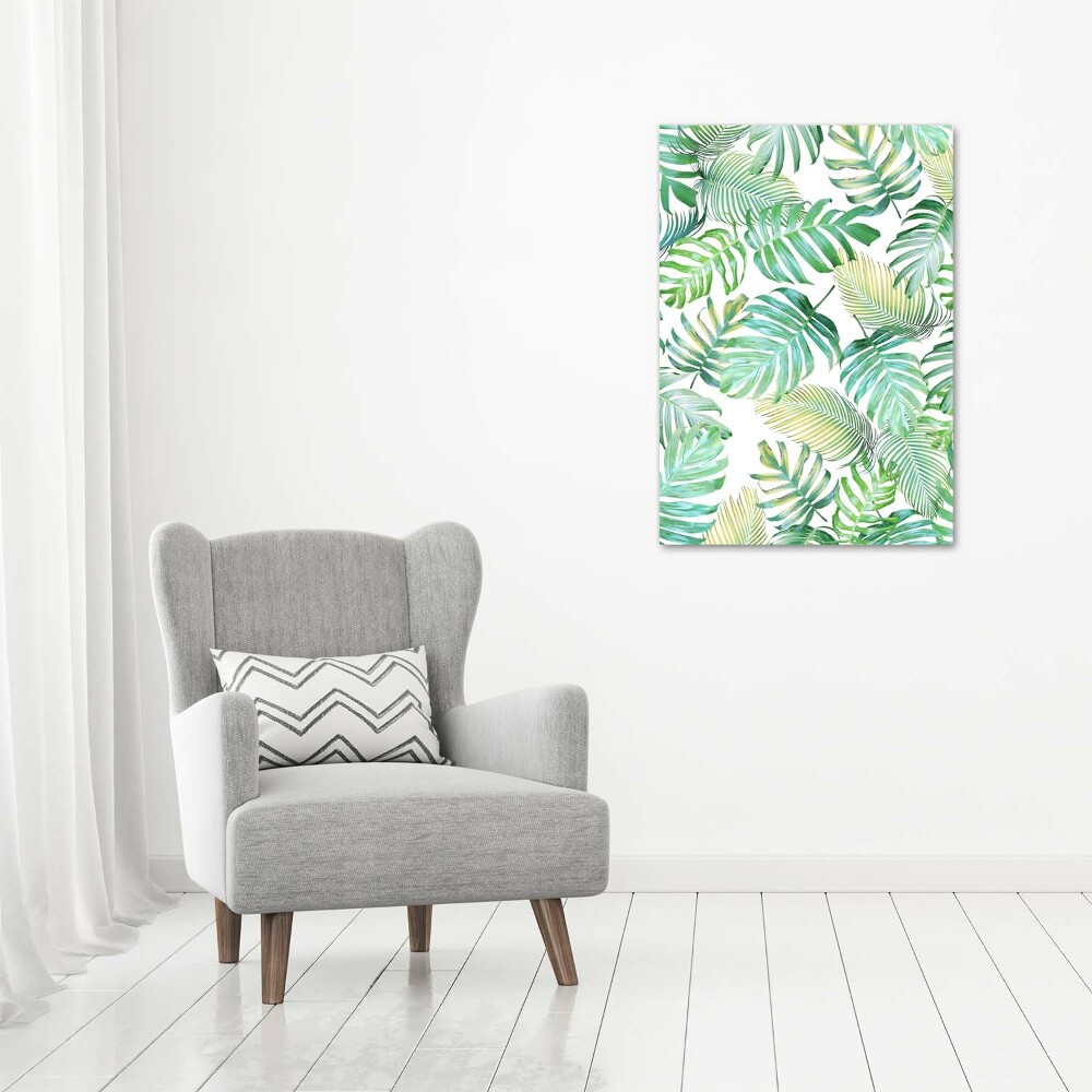 Canvas wall art Tropical leaves