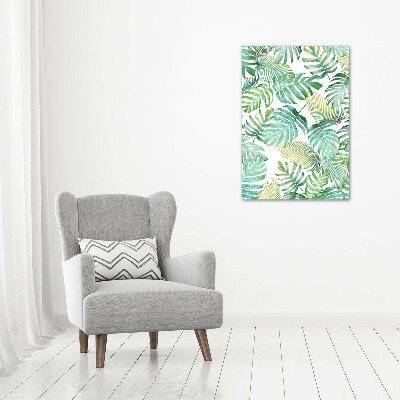 Canvas wall art Tropical leaves