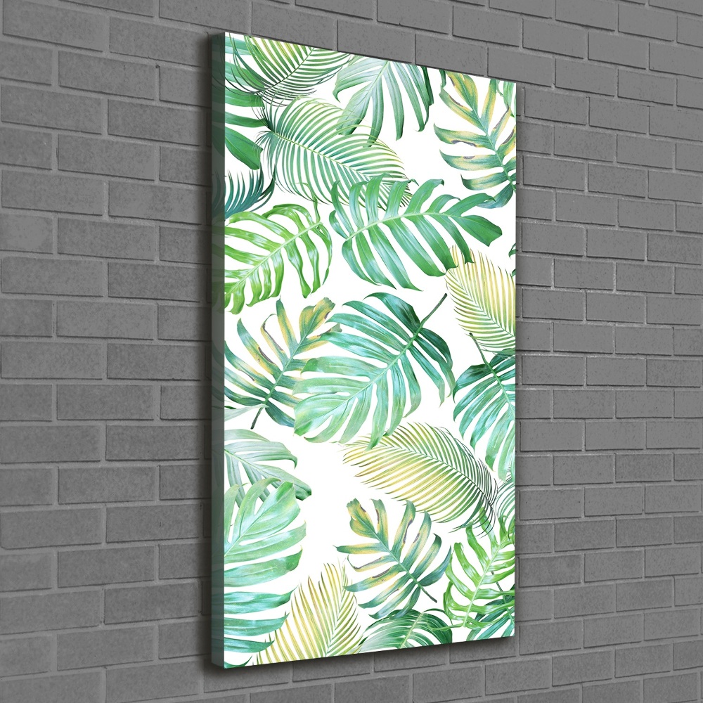 Canvas wall art Tropical leaves