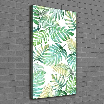 Canvas wall art Tropical leaves