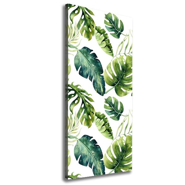 Canvas wall art Tropical leaves