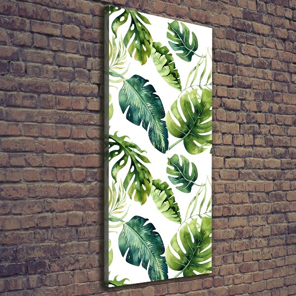 Canvas wall art Tropical leaves