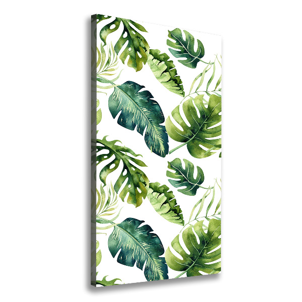 Canvas wall art Tropical leaves