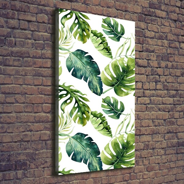 Canvas wall art Tropical leaves