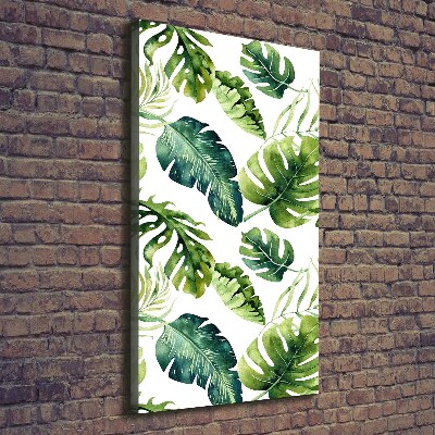 Canvas wall art Tropical leaves