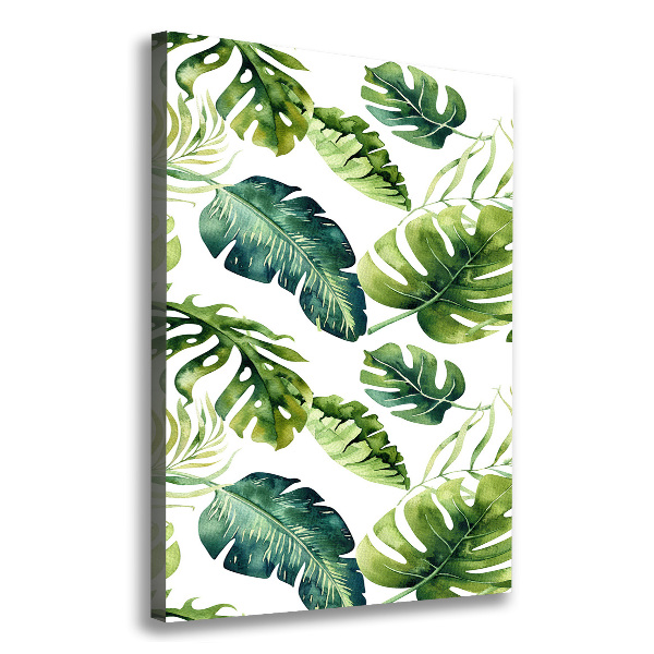 Canvas wall art Tropical leaves