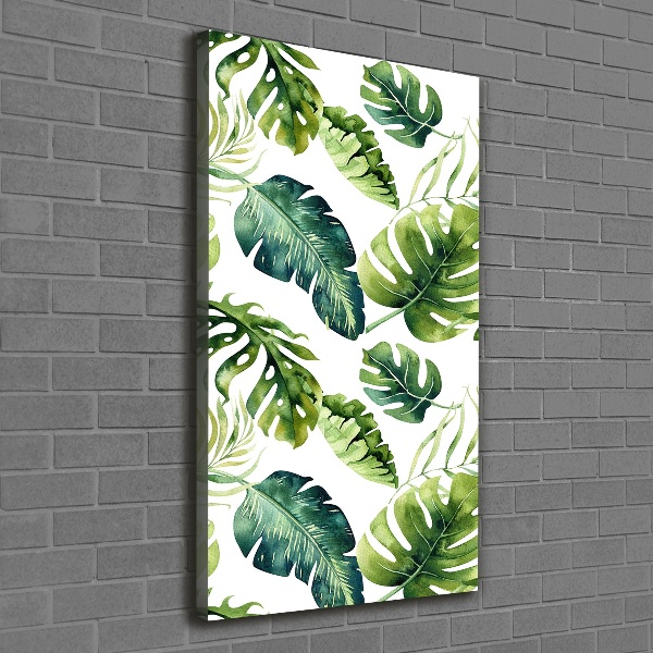 Canvas wall art Tropical leaves