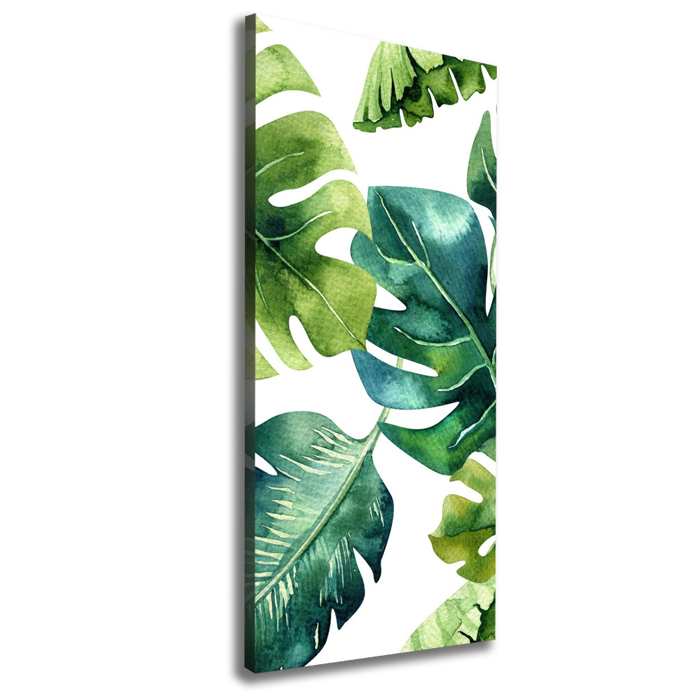 Large canvas wall art Tropical leaves