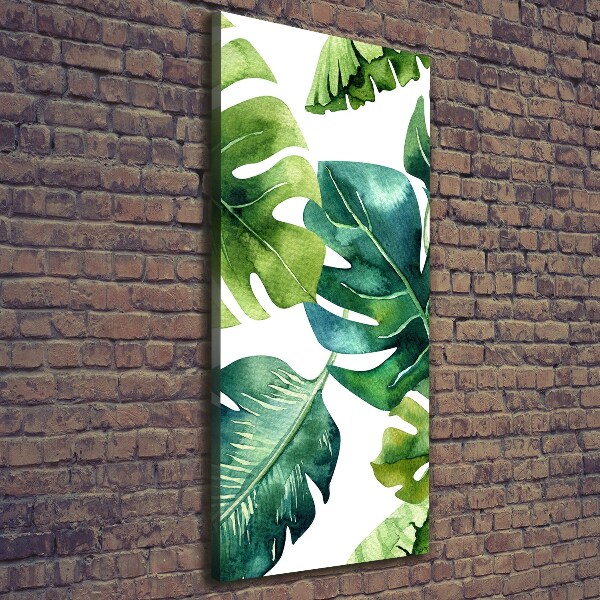 Large canvas wall art Tropical leaves