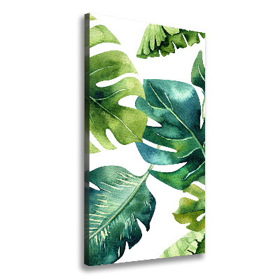 Large canvas wall art Tropical leaves