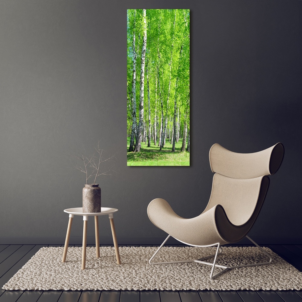 Canvas wall art Birch forest