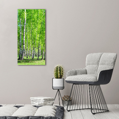 Canvas wall art Birch forest