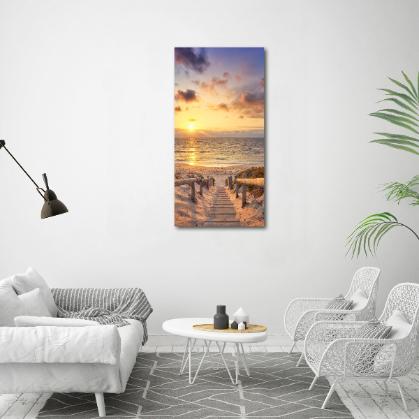 Large canvas wall art Path to the beach