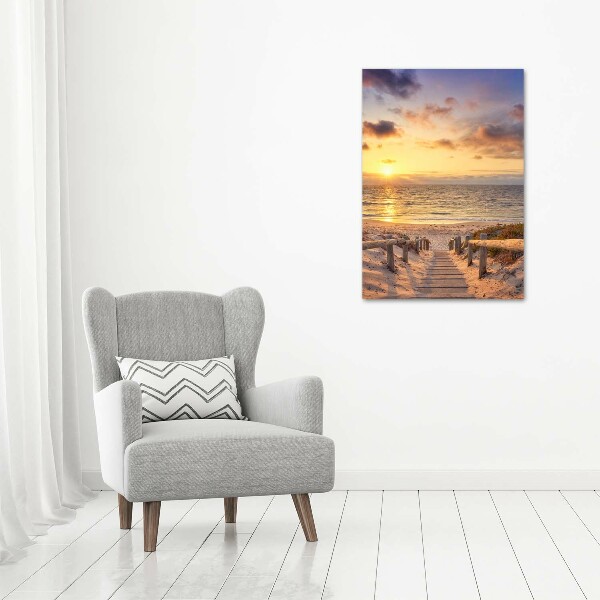 Large canvas wall art Path to the beach