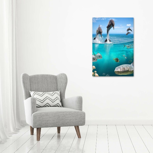 Large canvas wall art Underwater world