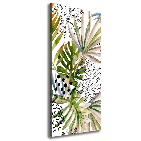 Wall art canvas large Tropical leaves