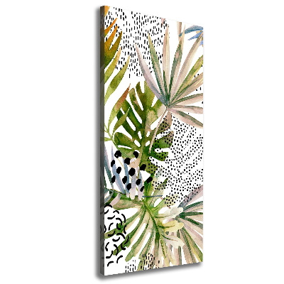 Wall art canvas large Tropical leaves