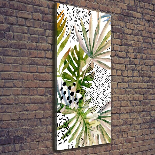 Wall art canvas large Tropical leaves