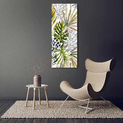 Wall art canvas large Tropical leaves