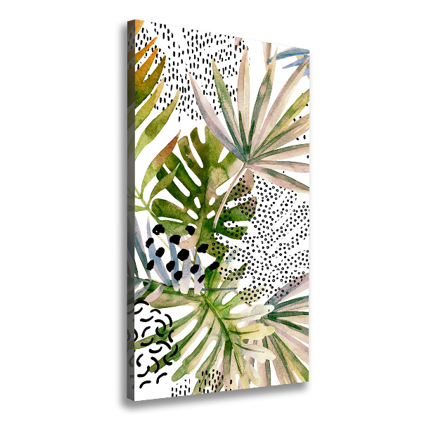 Wall art canvas large Tropical leaves