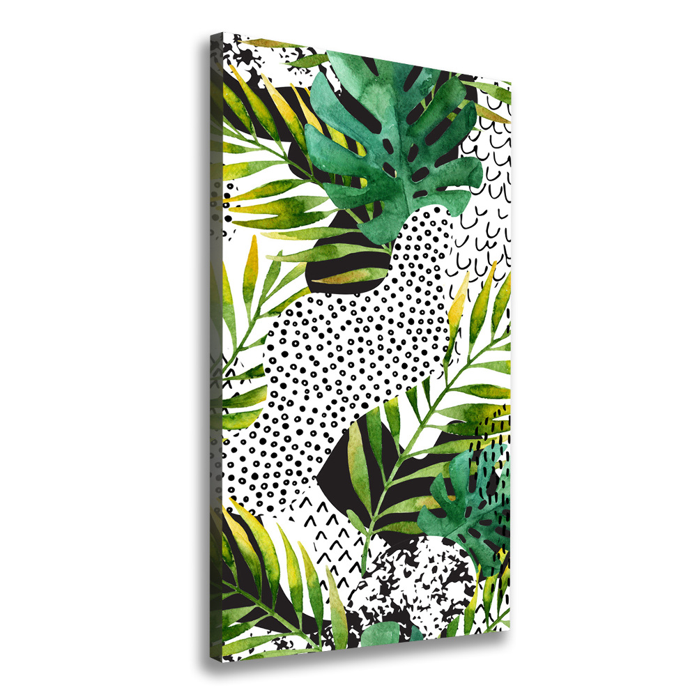 Canvas wall art Tropical leaves