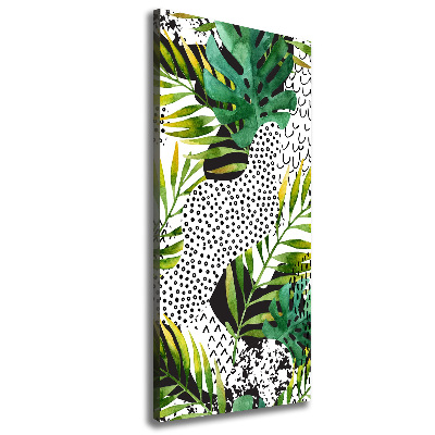 Canvas wall art Tropical leaves