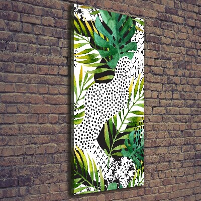 Canvas wall art Tropical leaves