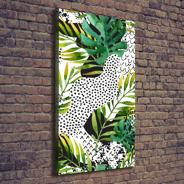 Canvas wall art Tropical leaves