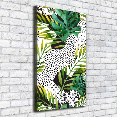 Canvas wall art Tropical leaves