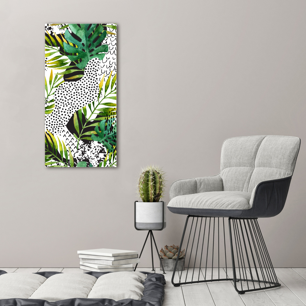 Canvas wall art Tropical leaves