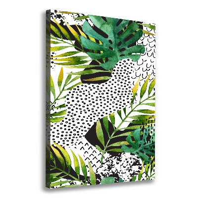 Canvas wall art Tropical leaves