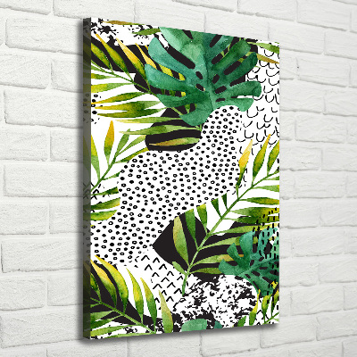 Canvas wall art Tropical leaves