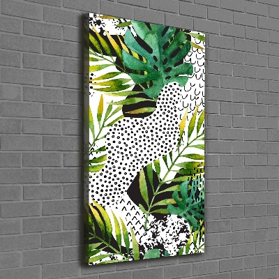 Canvas wall art Tropical leaves