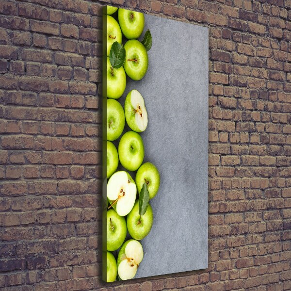 Wall art canvas large Green apples