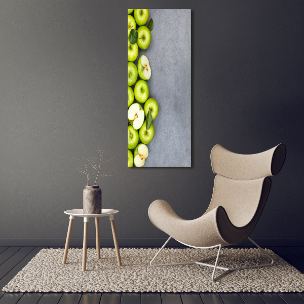 Wall art canvas large Green apples