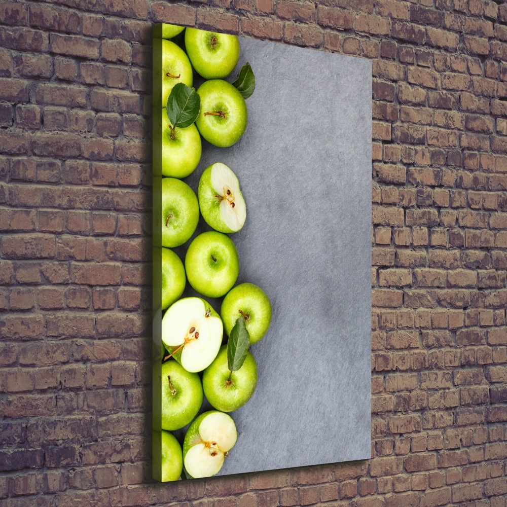 Wall art canvas large Green apples