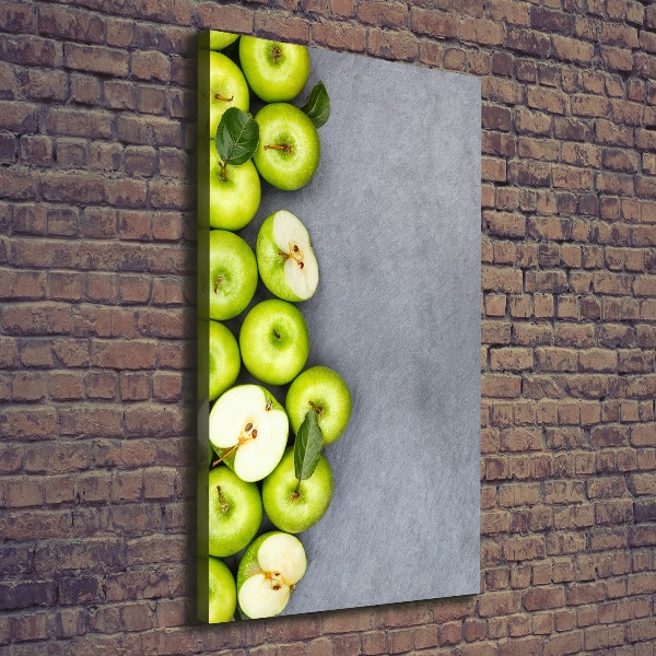 Wall art canvas large Green apples