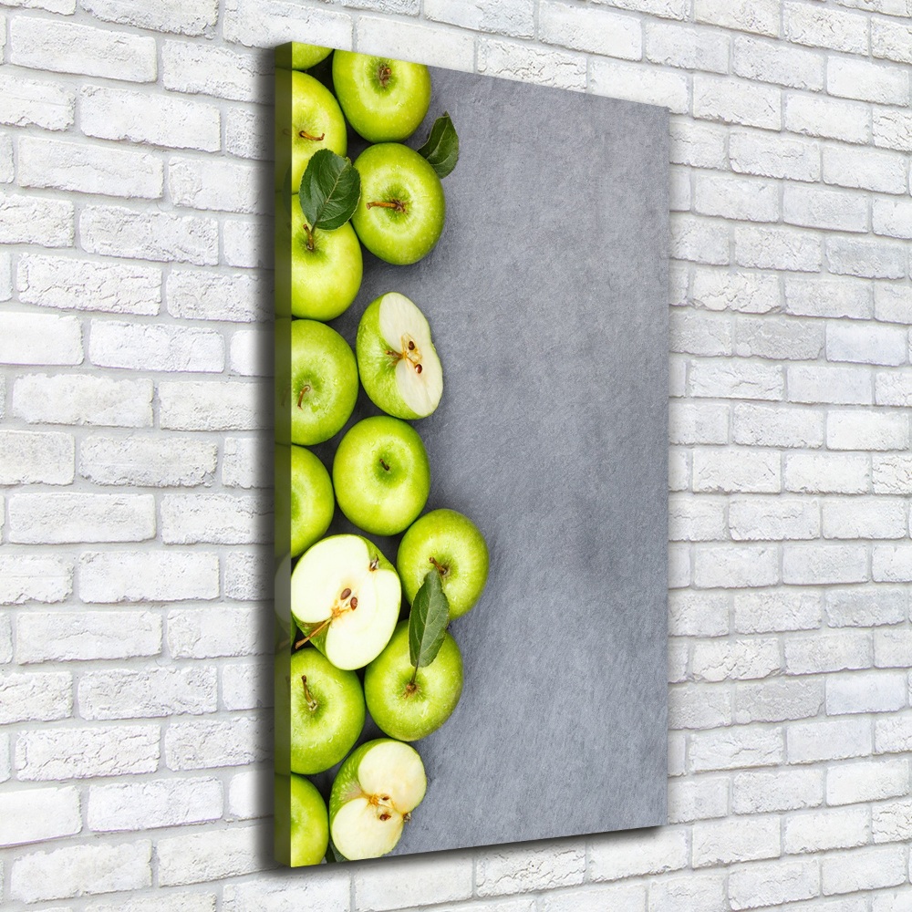 Wall art canvas large Green apples