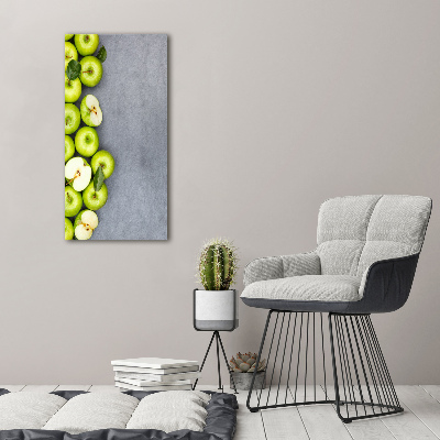 Wall art canvas large Green apples