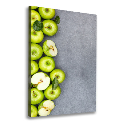 Wall art canvas large Green apples