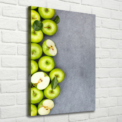 Wall art canvas large Green apples