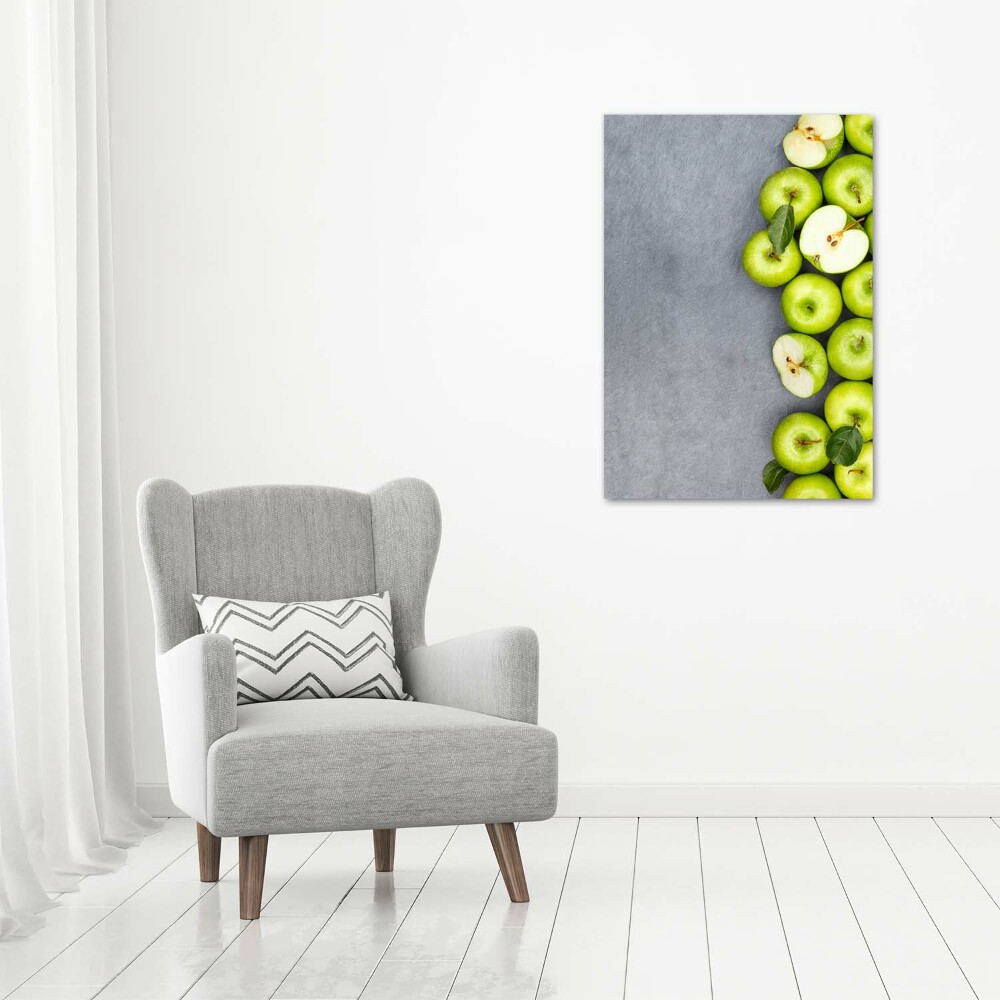 Wall art canvas large Green apples