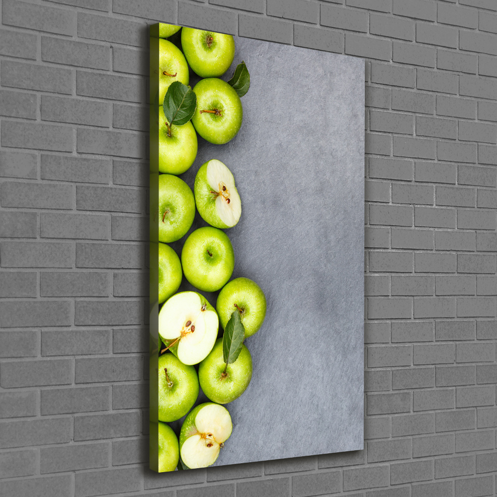 Wall art canvas large Green apples