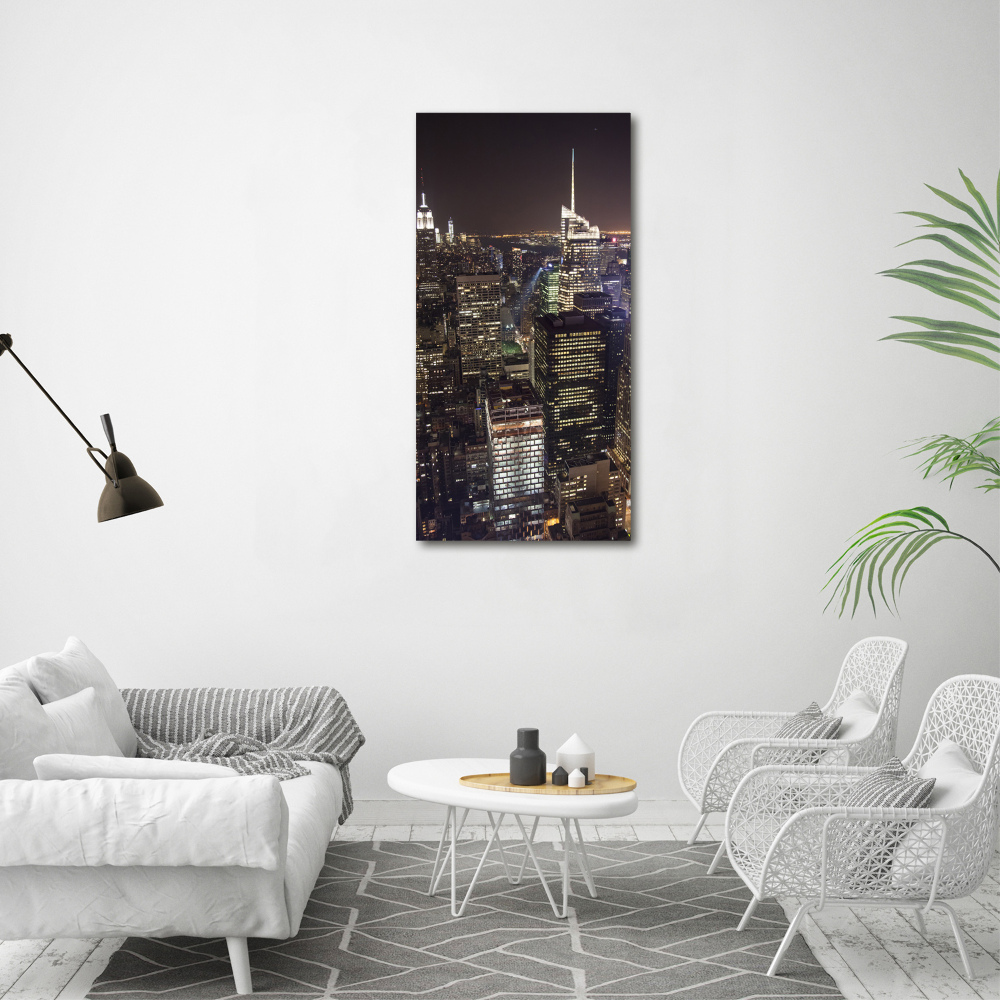 Canvas wall art New York at night